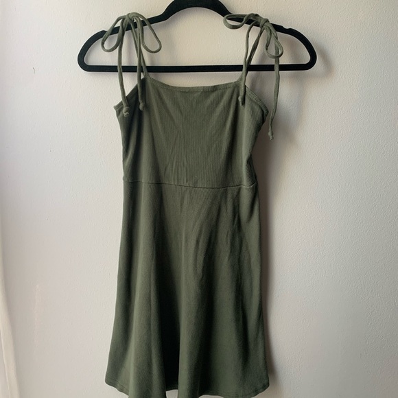 TIE SHOULDER NASTY GAL MINI DRESS SKATER DRESS - Picture 1 of 3